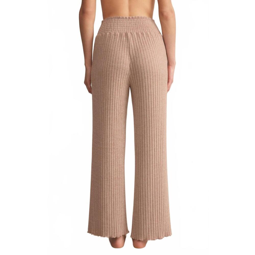 NEW Z SUPPLY dawn smocked rib pants in iced coffee - Picture 3 of 5